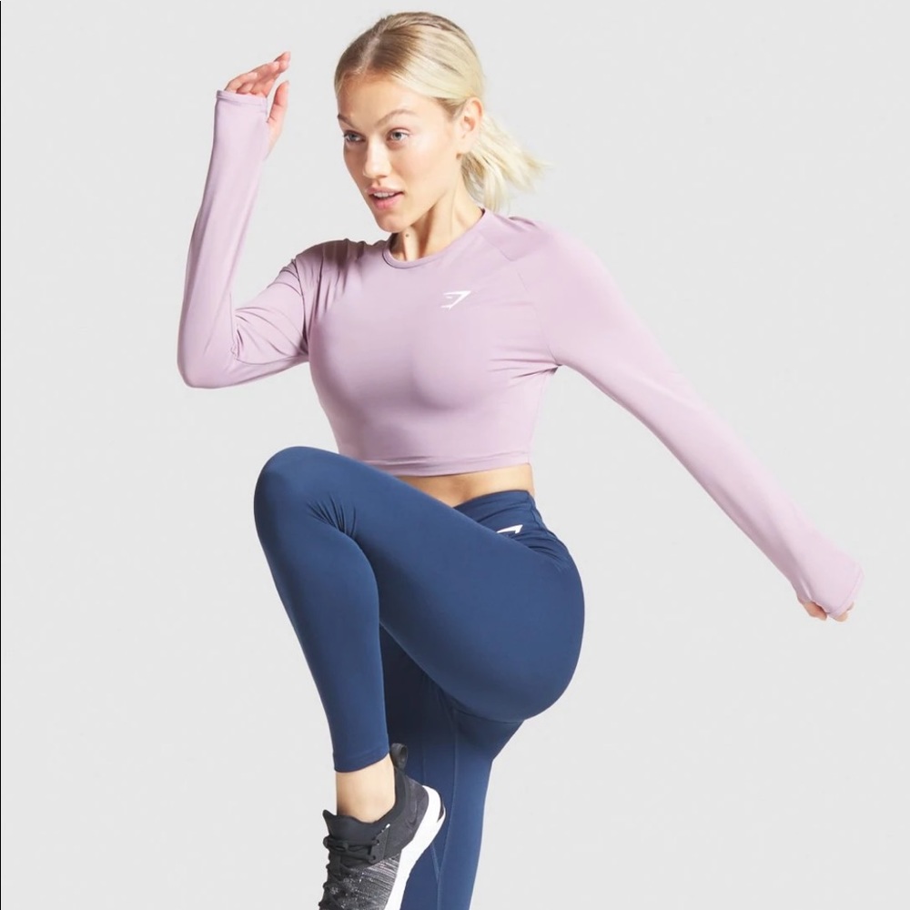 ✨4 x Host Pick✨New Gymshark Training Long Sleeve Crop Top Purple
